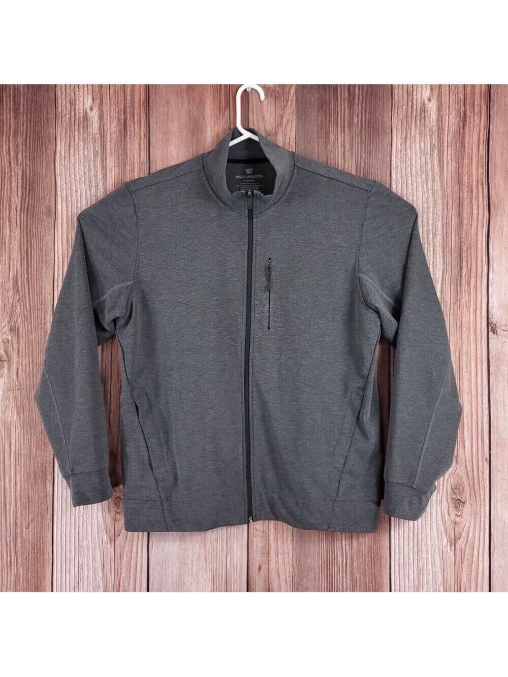 Mack Weldon Mens Size XL Atlas Full Zip Jacket Gray Athleisure Performance